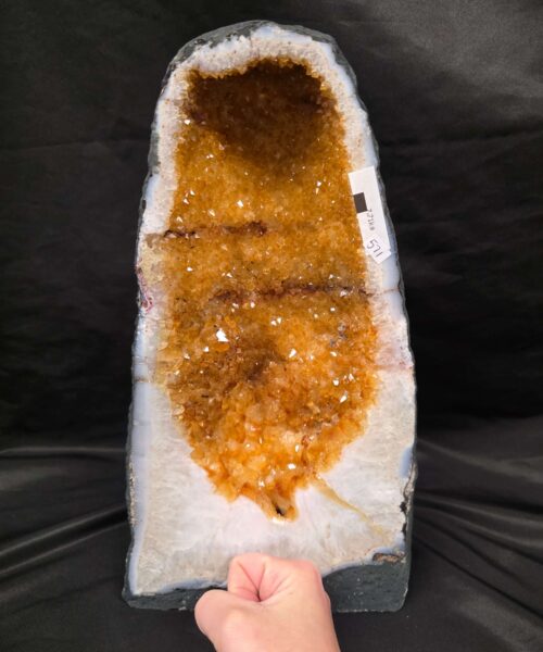 Citrine Geode 571 Crystal Cluster Druzy Premium Grade 7.71g H34xW19xD11cm - Image 6