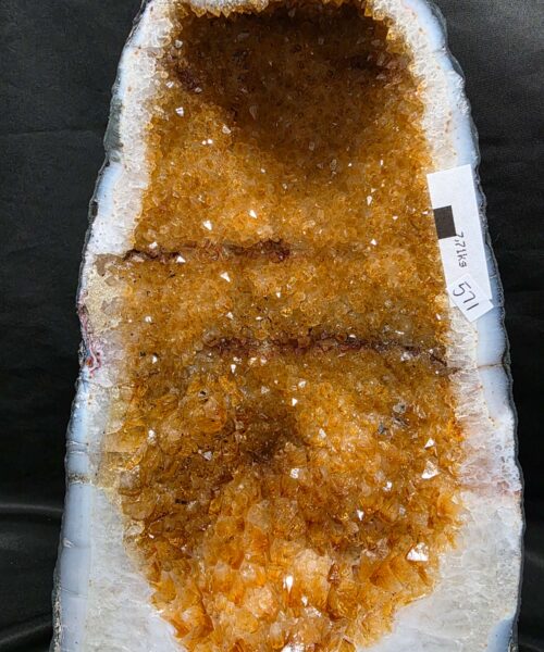 Citrine Geode 571 Crystal Cluster Druzy Premium Grade 7.71g H34xW19xD11cm - Image 5
