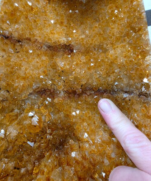 Citrine Geode 571 Crystal Cluster Druzy Premium Grade 7.71g H34xW19xD11cm - Image 3