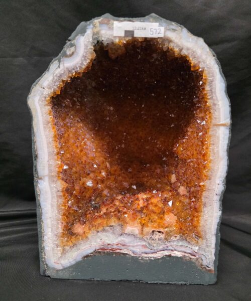Citrine Geode 572 Crystal Cluster Druzy Premium Grade 12.21g H30xW22xD15cm - Image 10