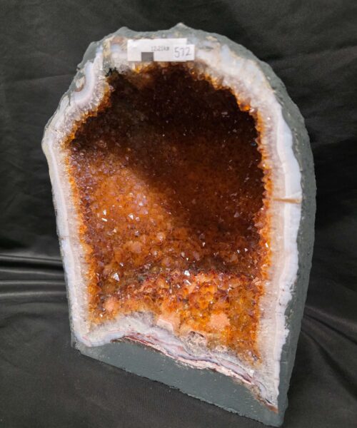Citrine Geode 572 Crystal Cluster Druzy Premium Grade 12.21g H30xW22xD15cm - Image 8