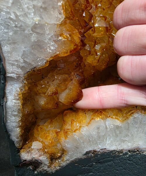 Citrine Geode 573 Crystal Cluster Druzy Premium Grade 11.41kg H32xW23xD13cm - Image 3