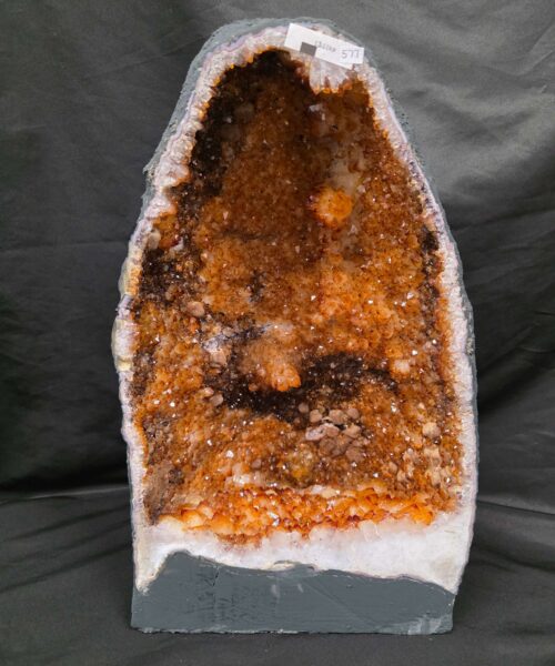 Citrine Geode 577 Crystal Cluster Druzy Premium Grade 13.11g H43xW26xD15cm - Image 14