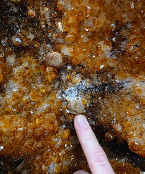 Citrine Geode 577 Crystal Cluster Druzy Premium Grade 13.11g H43xW26xD15cm - Image 4