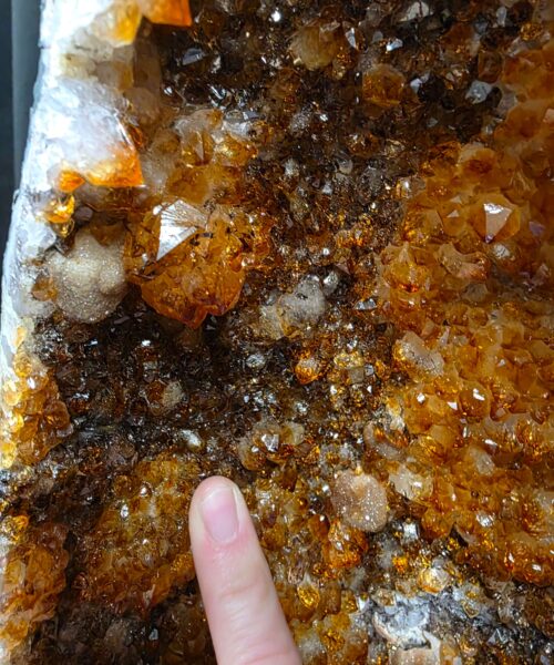 Citrine Geode 577 Crystal Cluster Druzy Premium Grade 13.11g H43xW26xD15cm - Image 2