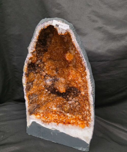 Citrine Geode 577 Crystal Cluster Druzy Premium Grade 13.11g H43xW26xD15cm - Image 12