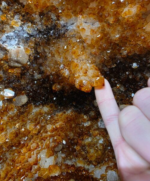 Citrine Geode 577 Crystal Cluster Druzy Premium Grade 13.11g H43xW26xD15cm - Image 6