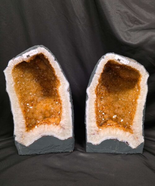 Citrine Geode PAIR 578 & 579 Crystal Cluster Druzy Premium Grade 13kg each H36xW19xD12cm - Image 11