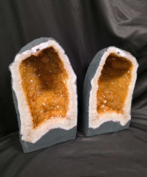 Citrine Geode PAIR 578 & 579 Crystal Cluster Druzy Premium Grade 13kg each H36xW19xD12cm - Image 10