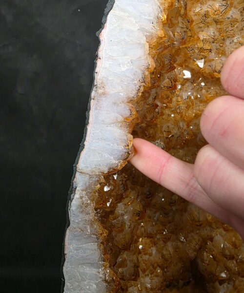 Tall Citrine Geode 580 Crystal Cluster Druzy Premium Grade 12.93kg H49xW19xD17cm - Image 2