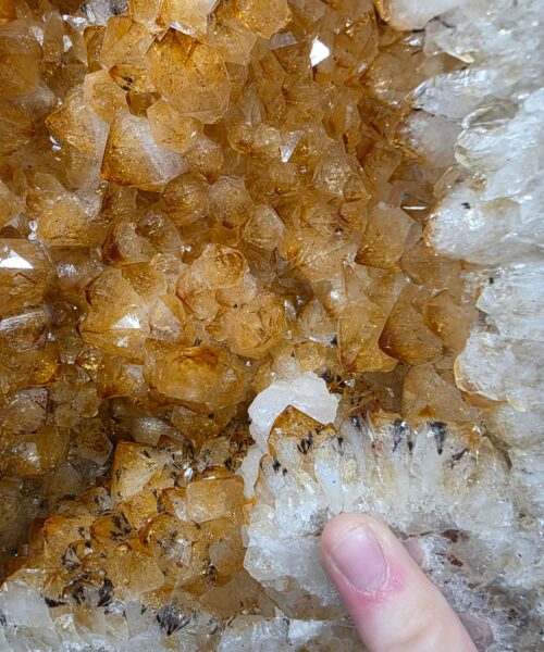 Tall Citrine Geode 582 Crystal Cluster Druzy Premium Grade 17.63kg H59xW22xD15cm - Image 3