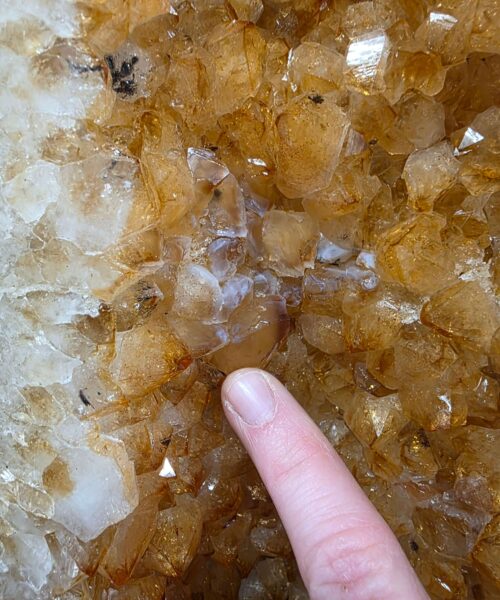Alternative view of Tall Citrine Geode 582 Crystal Cluster Druzy Premium Grade 17.63kg H59xW22xD15cm