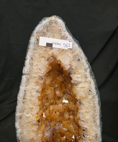 Tall Citrine Geode 582 Crystal Cluster Druzy Premium Grade 17.63kg H59xW22xD15cm - Image 7