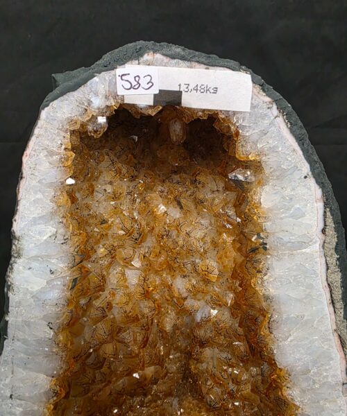 Tall Citrine Geode 583 Crystal Cluster Druzy Premium Grade 13.48kg H52xW20xD16cm - Image 6