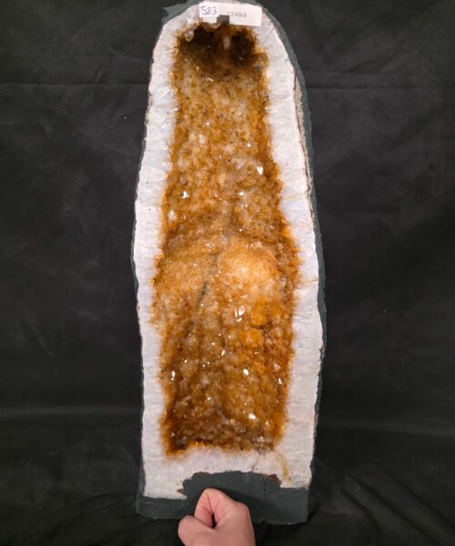 Alternative view of Tall Citrine Geode 583 Crystal Cluster Druzy Premium Grade 13.48kg H52xW20xD16cm