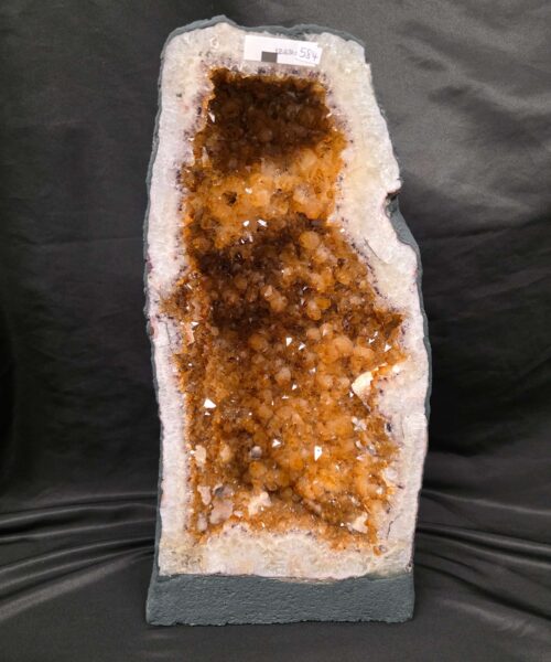 Citrine Geode 584 Crystal Cluster Druzy Premium Grade 12.83g H43xW22xD14cm - Image 10