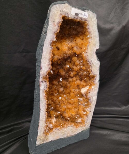 Citrine Geode 584 Crystal Cluster Druzy Premium Grade 12.83g H43xW22xD14cm - Image 9