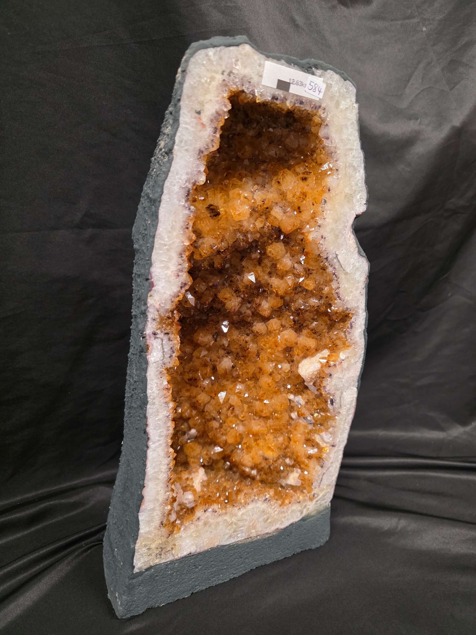 Citrine Geode 584 Crystal Cluster Druzy Premium Grade 12.83g H43xW22xD14cm - Image 9