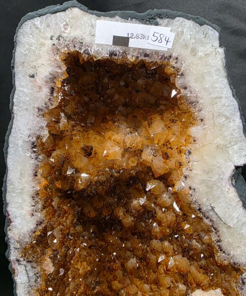 Citrine Geode 584 Crystal Cluster Druzy Premium Grade 12.83g H43xW22xD14cm - Image 6