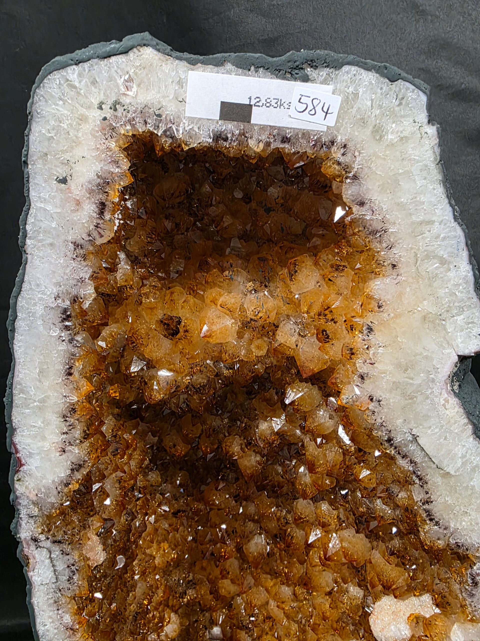 Citrine Geode 584 Crystal Cluster Druzy Premium Grade 12.83g H43xW22xD14cm - Image 6