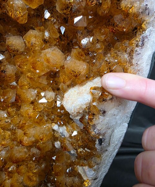 Citrine Geode 584 Crystal Cluster Druzy Premium Grade 12.83g H43xW22xD14cm - Image 3