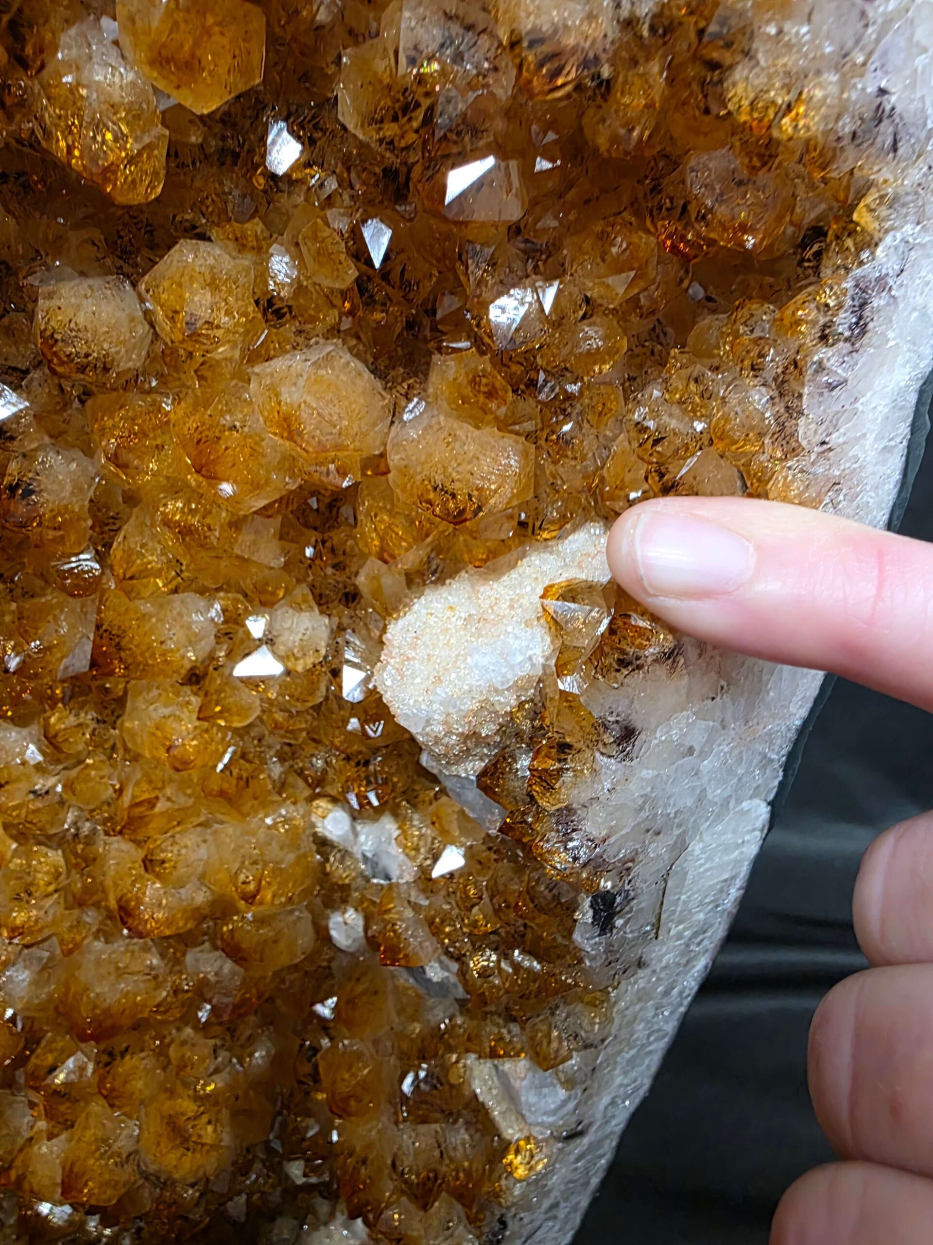 Citrine Geode 584 Crystal Cluster Druzy Premium Grade 12.83g H43xW22xD14cm - Image 3