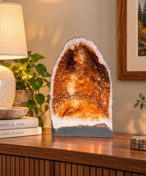 Citrine Geode 587 Crystal Cluster Druzy Premium Grade 17.81kg H41xW26xD16cm