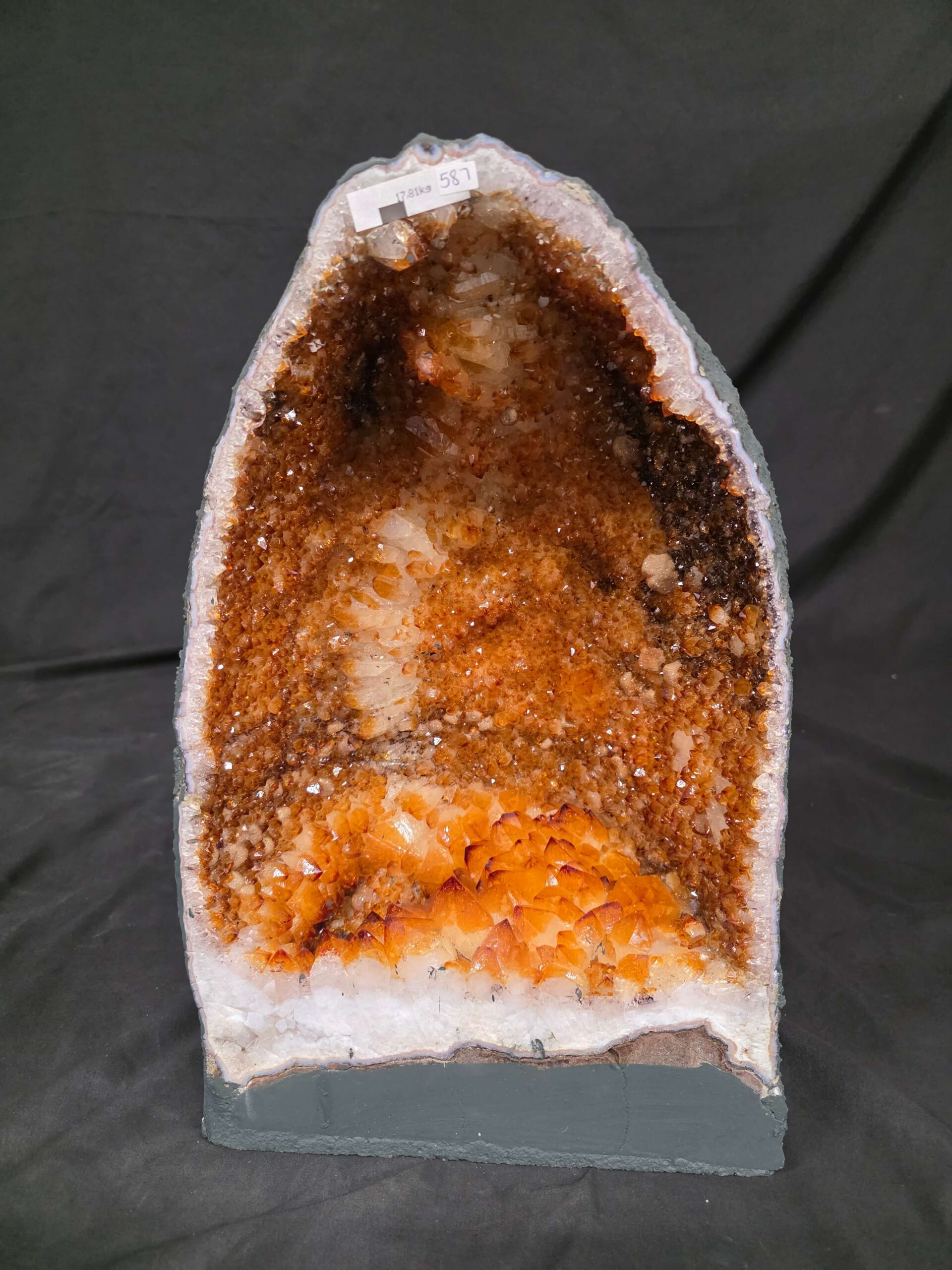Citrine Geode 587 Crystal Cluster Druzy Premium Grade 17.81kg H41xW26xD16cm - Image 11