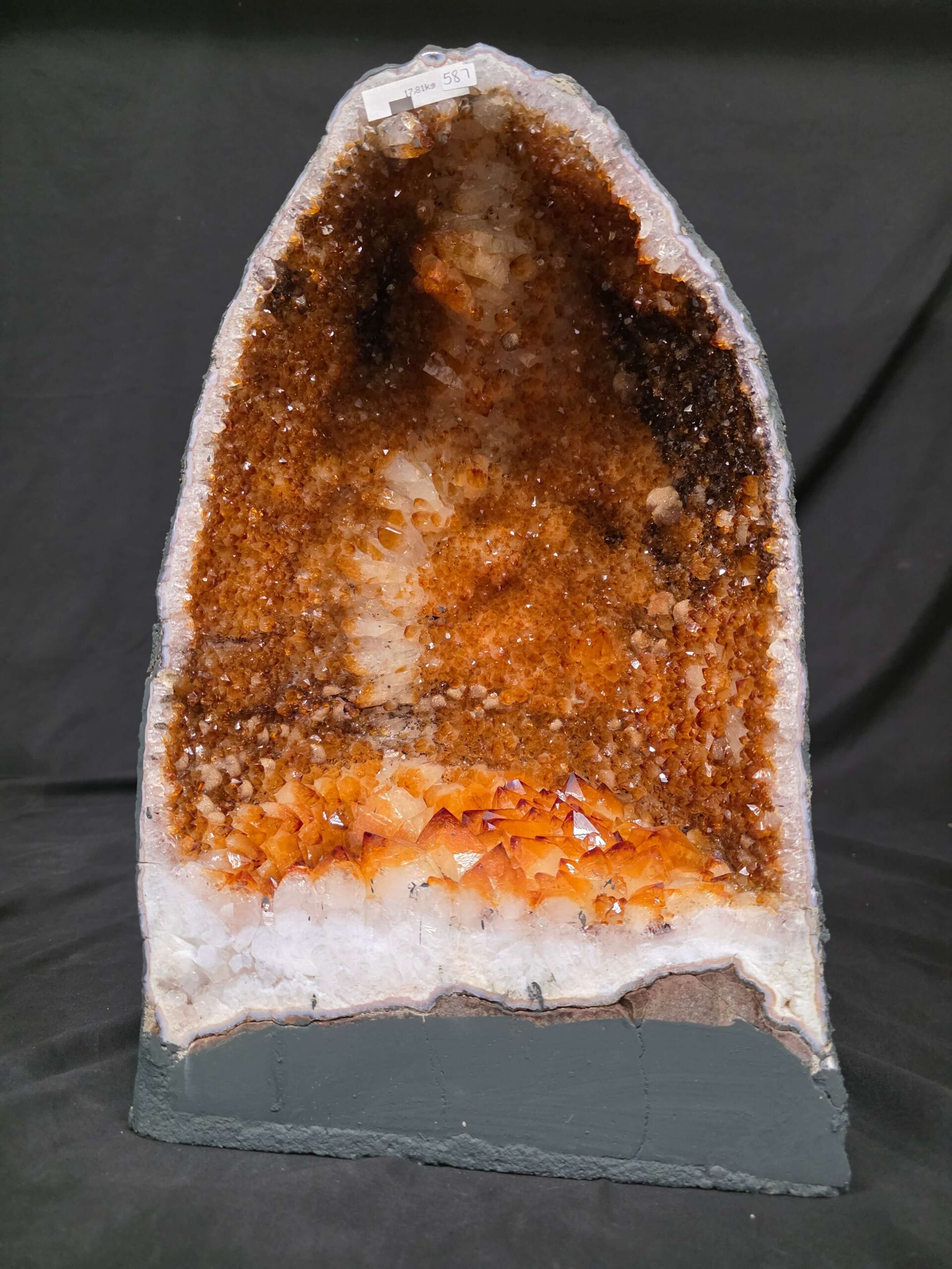 Citrine Geode 587 Crystal Cluster Druzy Premium Grade 17.81kg H41xW26xD16cm - Image 2