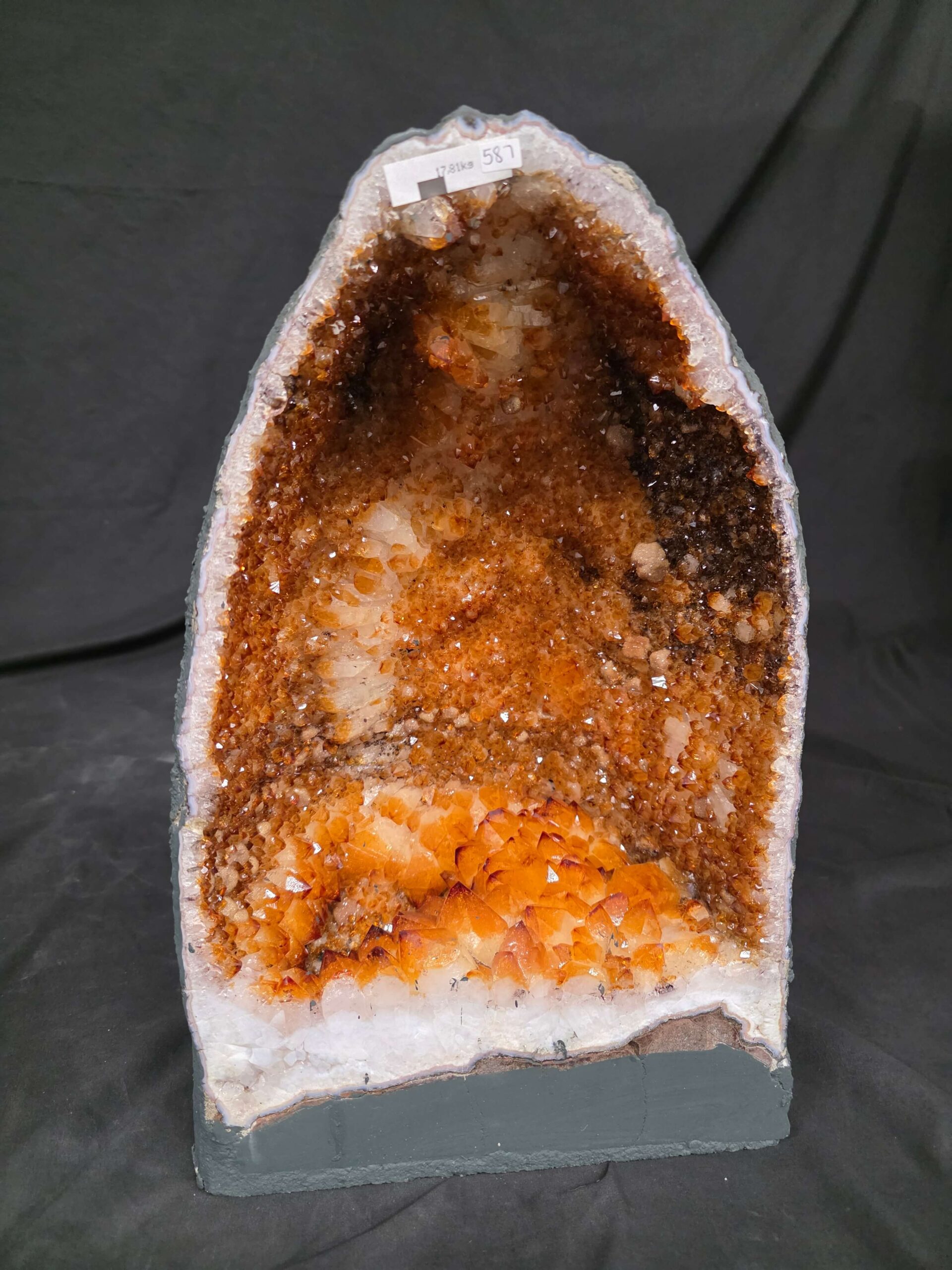 Citrine Geode 587 Crystal Cluster Druzy Premium Grade 17.81kg H41xW26xD16cm - Image 10