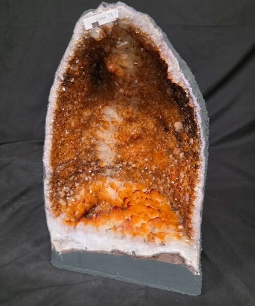 Citrine Geode 587 Crystal Cluster Druzy Premium Grade 17.81kg H41xW26xD16cm - Image 9