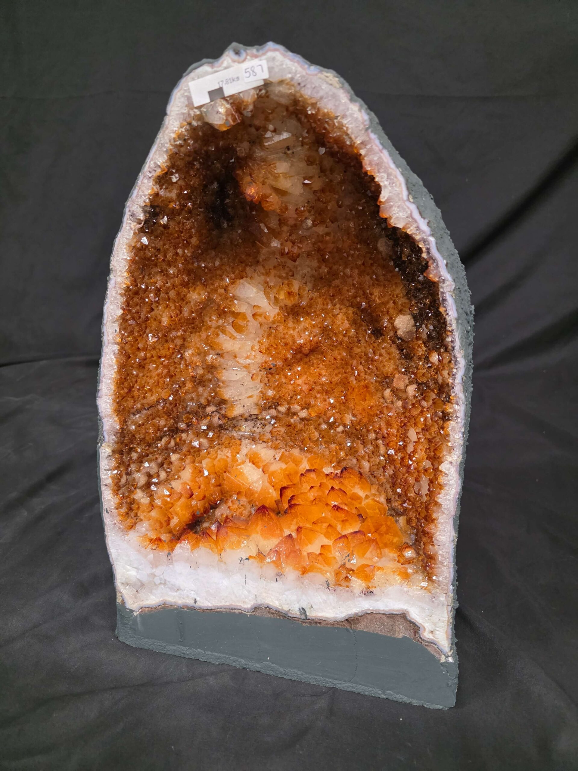 Citrine Geode 587 Crystal Cluster Druzy Premium Grade 17.81kg H41xW26xD16cm - Image 9