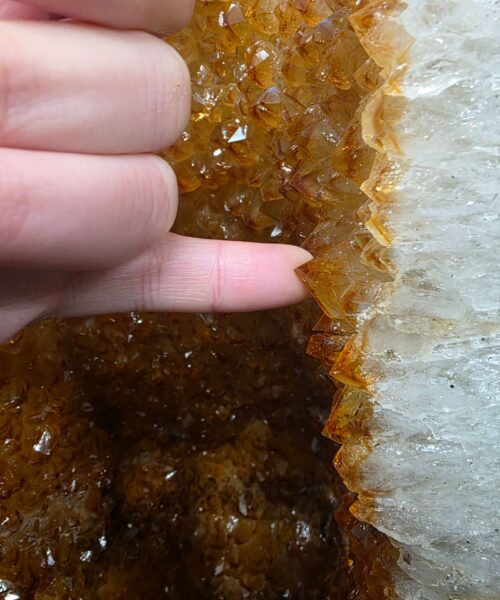 Alternative view of Tall Citrine Geode 589 Crystal Cluster Druzy Premium Grade 29.15kg H71xW23xD20cm