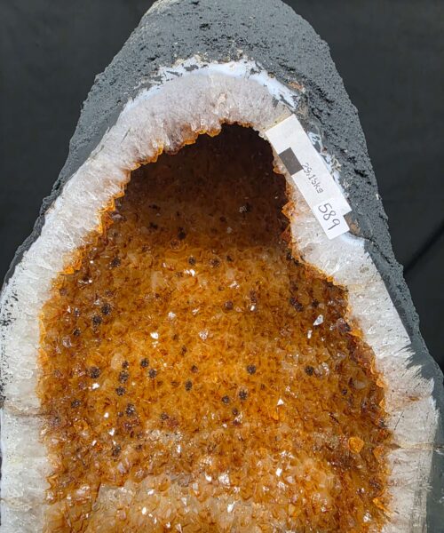 Tall Citrine Geode 589 Crystal Cluster Druzy Premium Grade 29.15kg H71xW23xD20cm - Image 8