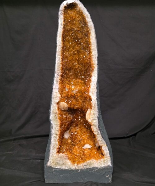 Alternative view of Tall Citrine Geode 595 Crystal Cluster Druzy Premium Grade 40.9kg H71xW27xD25cm