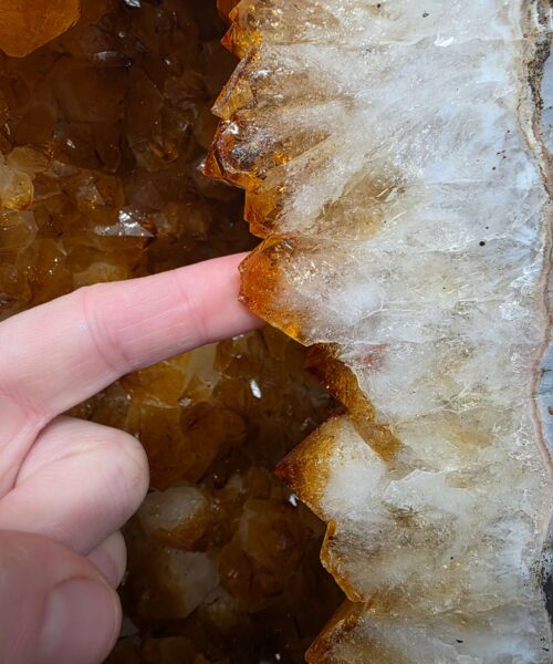 Tall Citrine Geode 596 Crystal Cluster Druzy Premium Grade 32.9kg H64xW24xD17cm - Image 4