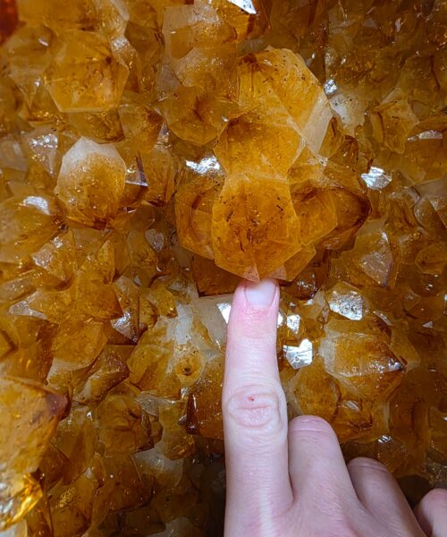 Alternative view of Tall Citrine Geode 596 Crystal Cluster Druzy Premium Grade 32.9kg H64xW24xD17cm