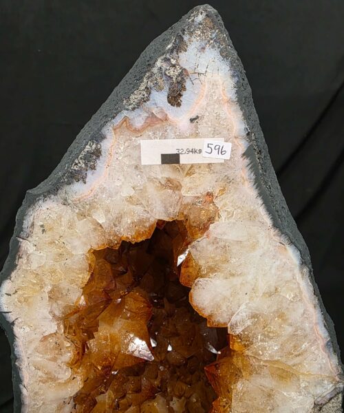 Tall Citrine Geode 596 Crystal Cluster Druzy Premium Grade 32.9kg H64xW24xD17cm - Image 9