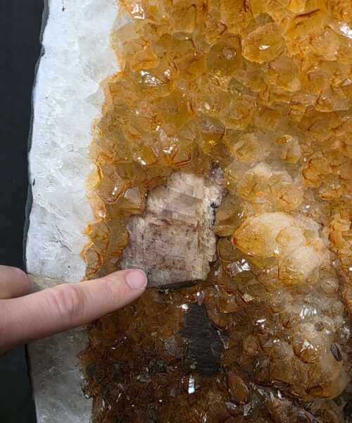 Very Tall Citrine Geode 599 Crystal Cluster Druzy Premium Grade 39kg H83xW25xD18cm - Image 4