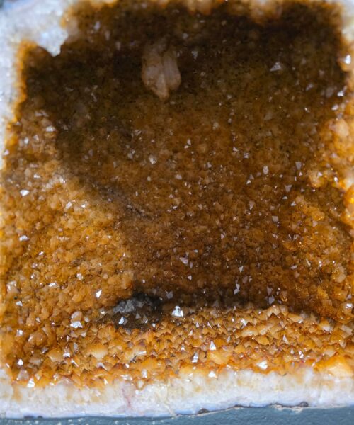Citrine Geode PAIR 574 & 575 Crystal Cluster Druzy Premium Grade 16kg each H32xW31xD19cm - Image 5