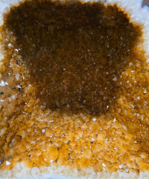 Citrine Geode PAIR 574 & 575 Crystal Cluster Druzy Premium Grade 16kg each H32xW31xD19cm - Image 4