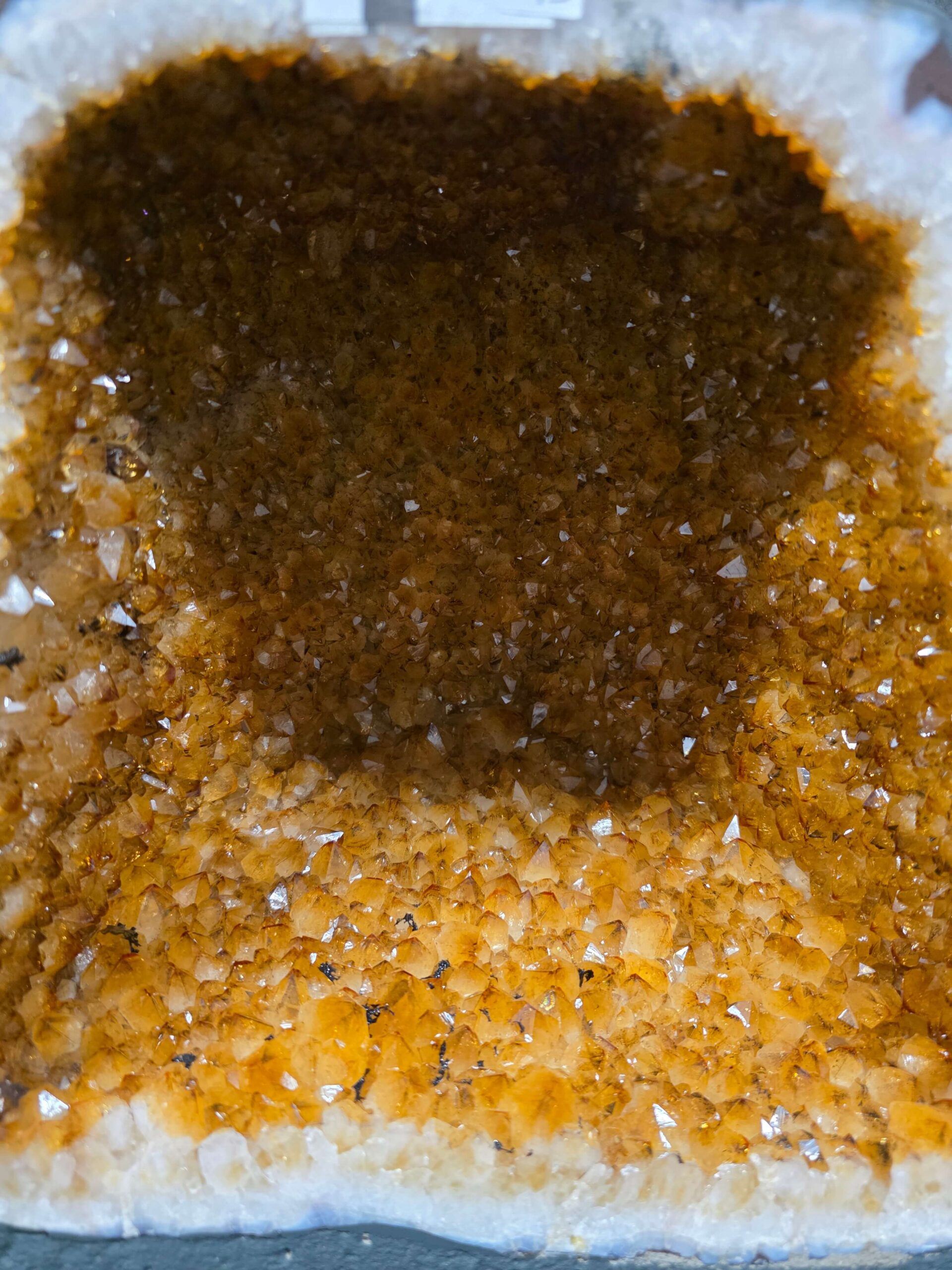 Citrine Geode PAIR 574 & 575 Crystal Cluster Druzy Premium Grade 16kg each H32xW31xD19cm - Image 4
