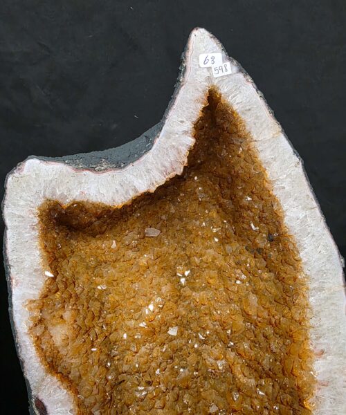 Very Tall Citrine Geode PAIR 597-598 Crystal Cluster Druzy Premium Grade 67kg each H82xW29xD23cm - Image 8
