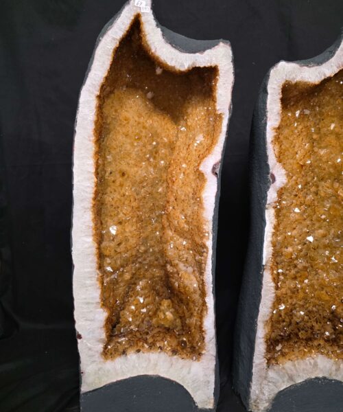 Very Tall Citrine Geode PAIR 597-598 Crystal Cluster Druzy Premium Grade 67kg each H82xW29xD23cm - Image 13