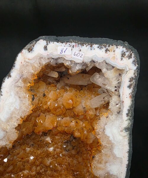 Very Tall Citrine Geode PAIR 602-603 Crystal Cluster Druzy Premium Grade 81kg each H100xW31xD27cm - Image 18