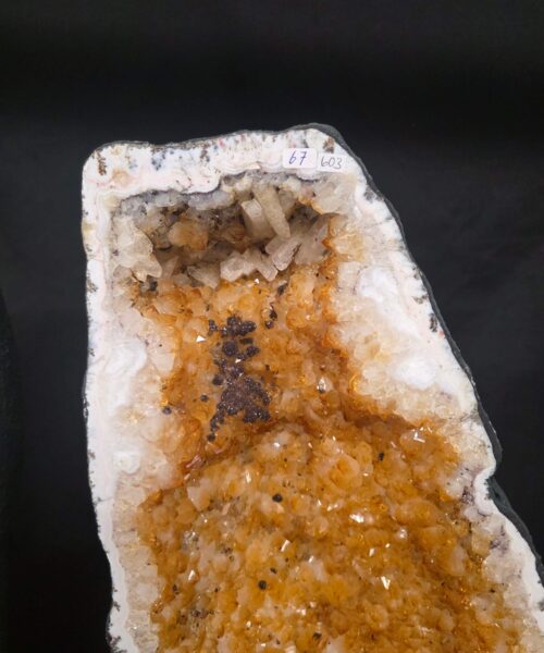 Very Tall Citrine Geode PAIR 602-603 Crystal Cluster Druzy Premium Grade 81kg each H100xW31xD27cm - Image 13