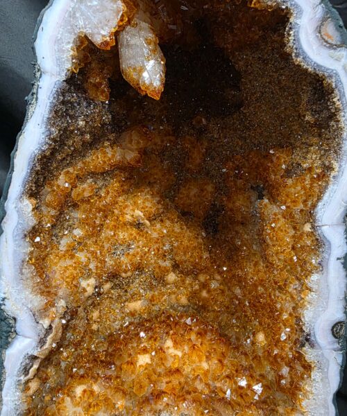 Citrine Geode PAIR 568 & 569 Crystal Cluster Druzy Premium Grade 9kg each H37xW20xD15cm - Image 4
