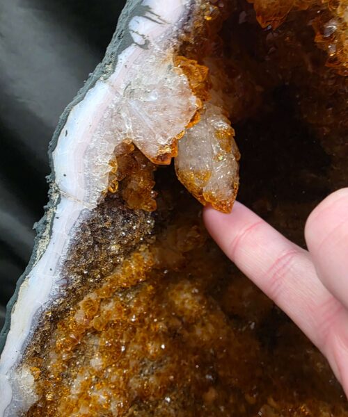 Citrine Geode PAIR 568 & 569 Crystal Cluster Druzy Premium Grade 9kg each H37xW20xD15cm - Image 3