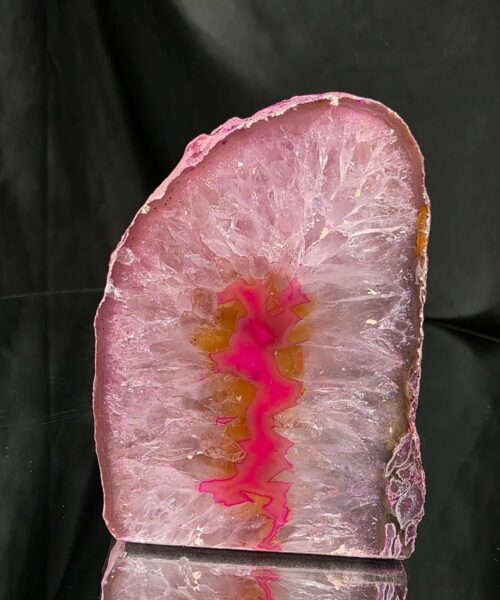 Large Pink Agate End Candle 3 Handpicked 716g H10xW7xD8cm Microcrystalline Quartz Tealight Holder Ornament