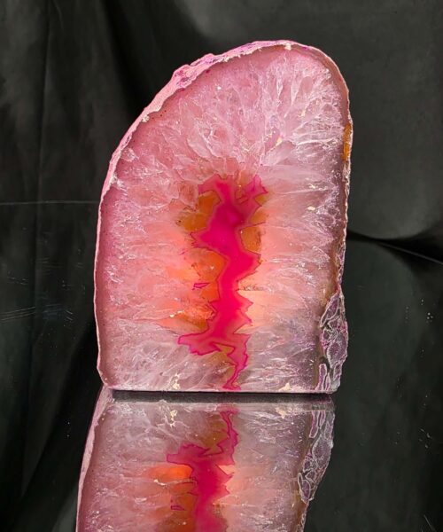 Large Pink Agate End Candle 3 Handpicked 716g H10xW7xD8cm Microcrystalline Quartz Tealight Holder Ornament - Image 6
